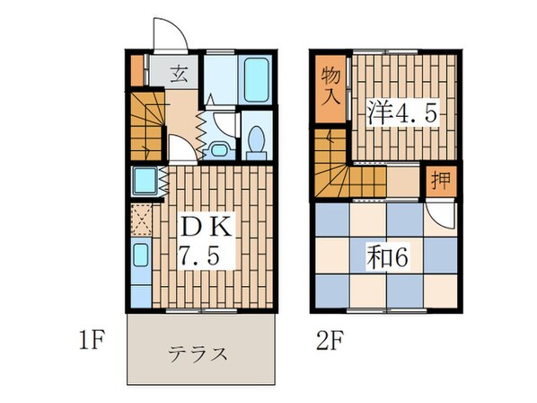 シャトルシモナガヤＢの物件間取画像